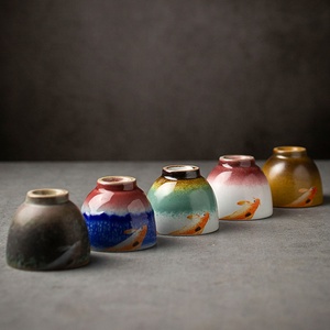 Bicchieri <span class=keywords><strong>da</strong></span> tè in ceramica per bere a casa <span class=keywords><strong>set</strong></span> <span class=keywords><strong>di</strong></span> 5 <span class=keywords><strong>tazze</strong></span> bicchieri cinesi kung fu 90ml - Product Image 5