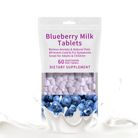 Tablet Susu Blueberry OEM/ODM Berkualitas Tinggi, Suplemen Sehat, Tablet Kunyah, Tablet Susu Blueberry