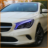 Phares LED pour Benz C117 W117 CLA 2014 à 2019, phares à lentille de projecteur de pointe 2019 avec feux de jour DRL intégrés