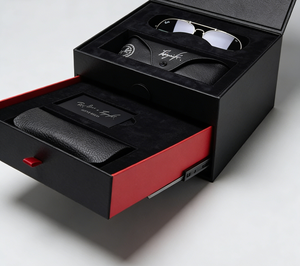 Eco Friendly Recycled <b>Materials</b> Custom Logo Luxury Rigid Paper Reusable Portable Protective Case Eyewear Glasses <b>Packaging</b> Box - Product Image 3