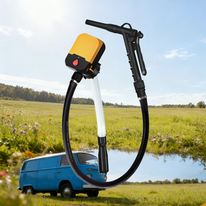 Tuyau de décharge en caoutchouc durable, batterie alimentée par USB DC/AC, pompe de transfert de liquide à moteur DC, 4 adaptateurs, 3,8 GPM - Product Image 4