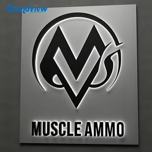 Letrero de letreros de negocios personalizado, letrero de acero inoxidable iluminado con retroiluminación para exteriores, logotipo 3D, letrero de luz LED personalizado Enseigne Lumineuse - Product Image 4