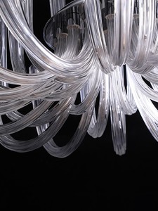 Hiện đại sang trọng LED treo trần đèn Premier <span class=keywords><strong>High</strong></span> <span class=keywords><strong>End</strong></span> Glass Chandelier ánh sáng mặt dây chuyền khách sạn biệt thự sảnh trang trí nội thất - Product Image 4