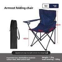 Fauteuil pliant portable d'extérieur en tissu Oxford et métal pour la pêche, la plage, le camping, les pique-niques, chaise de plage pliable, mobilier d'extérieur