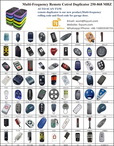 Clon de control remoto de puerta de garaje multifrecuencia Varias marcas de puertas extranjeras para duplicador de código fijo de código rodante universal - Product Image 6