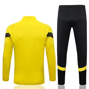 23-24 yeni ürün ceket uzun kollu futbol takım sarı takım elbise atletik takım elbise ceket uzun pantolon erkekler için