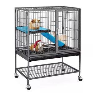 Kinghotpet Rolling gabbia per animali in metallo grande a 3 livelli con vassoio per coniglio furetto gatti cincillà ratti adulti gabbia per animali domestici - Product Image 1
