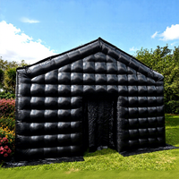 Tente Gonflable Commerciale Noire en Forme de Cube pour Boîte de Nuit, Tente de Fête Portable, Tente Disco Gonflable pour Club de Nuit