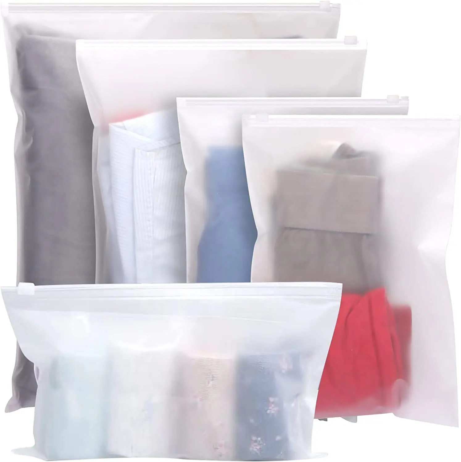 जिपर परिधान कपड़े पैकेजिंग बैग पैक मोजे पैकेजिंग जूते और बैग अंडरवियर बैग कस्टम pvc/va/pp zyplock मेंढक प्लास्टिक
