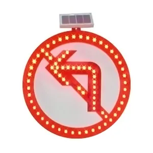 Solar Traffic Sign Flashing Triangle Led Traffic Signs With Light Solar Power