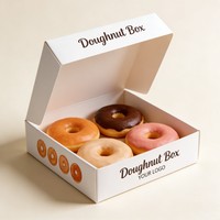 Boîte d'emballage pour dessert en papier biodégradable, pliable, recyclable, personnalisable, bon marché, pour macarons au chocolat, beignets, brownies
