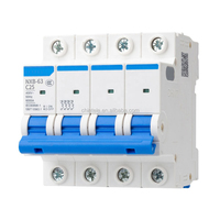 Fabricante CHINT, Venta Profesional, Excelente Calidad, Interruptores de Circuito en Miniatura CHINT NXB 1A - 63A, Tipos 1P 2P 3P 4P