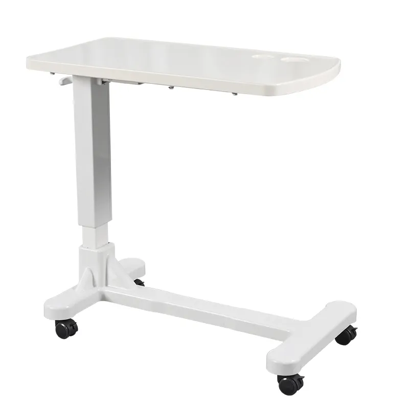 患者ダイニング病院のベッドサイドフードテーブル用の高品質の可動式医療用ホイール付きベッドテーブル