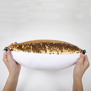 16''x16'' Light Gold Flip Glitter Reversible Personalized Sublimation Blank DIY Print <strong>Cushion</strong> <strong>Sequin</strong> Pillow Case Cover for Couch - Product Image 4