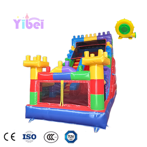 <span class=keywords><strong>Castillo</strong></span> Inflable con Tobogán, Bloques de Construcción, Equipo de Entretenimiento Interior, Casa de Brinco, Festivales Acuáticos Escolares - Product Image 1