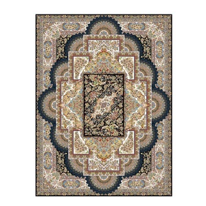 พรมผ้าไหมสไตล์เปอร์เซียทำมือพร้อมพรมปูพื้นเนื้อนุ่มเนียนสำหรับตกแต่งบ้าน - Product Image 2