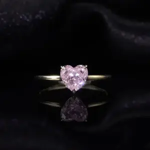 1 Ct Pink Heart lab grown diamond engagement ring or luxury gift for your wife, girlfriend and love