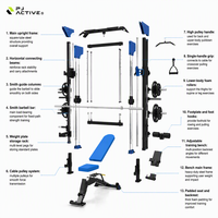 Système de poulies doubles réglables en métal pour la musculation à domicile, machine de tirage vertical mural, station de fitness pour le dos avec charge par plaques