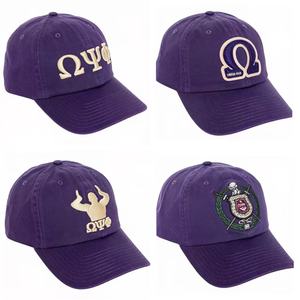 Cappellino da Baseball Personalizzabile con Logo Omiga Psi Phi, Cappello da Uomo con Visiera Ricamata e Cinturino Regolabile - Product Image 1