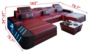 Smart vendita calda per il tempo libero mobili da soggiorno <span class=keywords><strong>divano</strong></span> componibile da salotto in pelle moderna italiana - Product Image 6