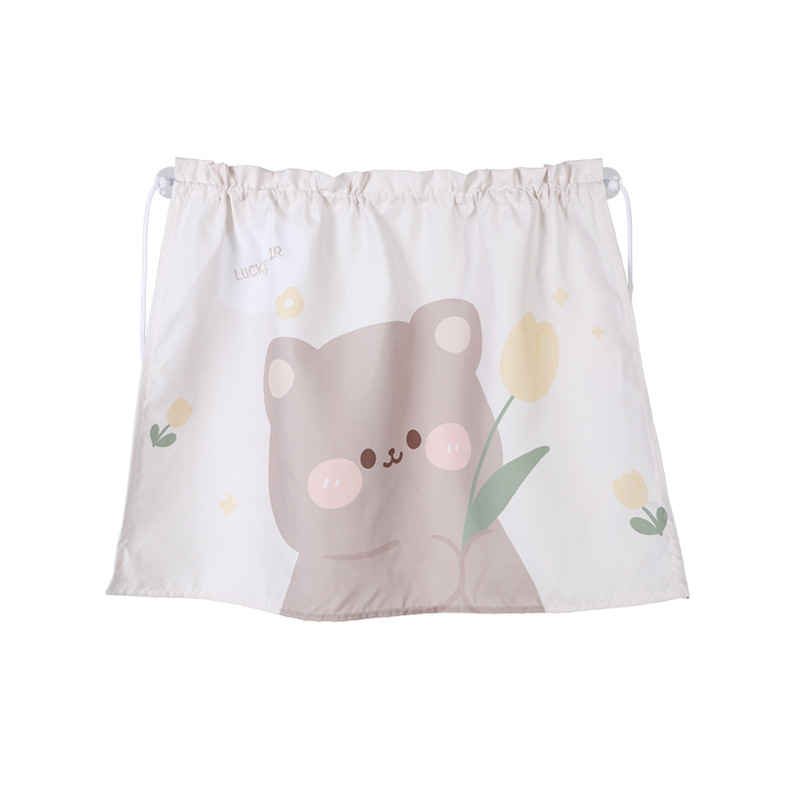 Rideaux ours tulipe en tissu