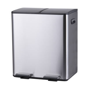 30L 40L 45L <span class=keywords><strong>60L</strong></span> Pliable Pédale Cuisine <span class=keywords><strong>2</strong></span> <span class=keywords><strong>Compartiments</strong></span> <span class=keywords><strong>Poubelle</strong></span> En Acier Inoxydable Peut - Product Image 1