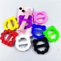 Support de Téléphone Portable pour Brillant à Lèvres, Mini Support Portable en Silicone pour Baume à Lèvres, Support Universel Flexible pour Rouge à Lèvres, Compatible avec les Bureaux