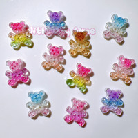 Accessoires en résine, breloques DIY, ours, perles, fournitures d'artisanat, décorations pour tasses et coques de téléphone