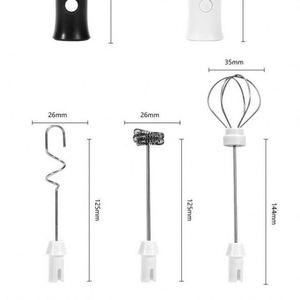 Espumador de Leche Recargable Mini de 3 Velocidades, Espumador Manual con 2 Batidores de Acero Inoxidable - Product Image 6