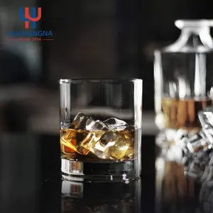 330Ml 11 Ons Ganda Kuno Basis Berat Bar Koktail Minuman Keras Rum Bulat Kristal Kaca Wiski Cangkir untuk Wiski Scotch