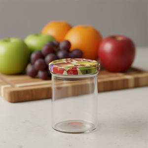 Pot à visser avec couvercle, lot de 6, bouteille de rangement, design fruité - Product Image 3