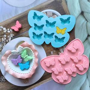 La fábrica MUYULINS puede personalizar un molde para caramelos con forma de mariposa de 8 cavidades, molde de silicona antiadherente LFGB, sin BPA, para gomitas y chocolate. - Product Image 1