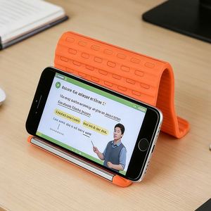 Flexible Deformable Silicone <b>Stand</b>,Anti-Shake Foldable Desktop Holder Compatible WithPhone,<b>Tablet</b>,Laptop,Portable Lazy Accessory - Product Image 2