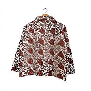Ensemble de pyjama pour homme en coton 100% à imprimé floral, manches longues, vêtements de nuit tissés, vêtements décontractés pour le printemps, lavable en machine, cadeau pour elle - Product Image 4