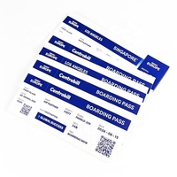 Étiquette de bagage thermique en gros avec logo personnalisé, carte d'embarquement anti-perte pour voyage en avion