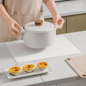 Kitchen Counter Multiple Usage <b>Large</b> Sink <b>Mat</b> Drain Pad for Drying Dishes Silicone Dish Drying <b>Mat</b> for Kitchen Item - Product Image 2