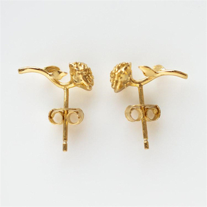 G2882 all'ingrosso Aretes Flores Vintage 12 mesi floreale nascita di compleanno fiore <span class=keywords><strong>orecchini</strong></span> a bottone per le donne gioielli di moda <span class=keywords><strong>orecchini</strong></span> - Product Image 5