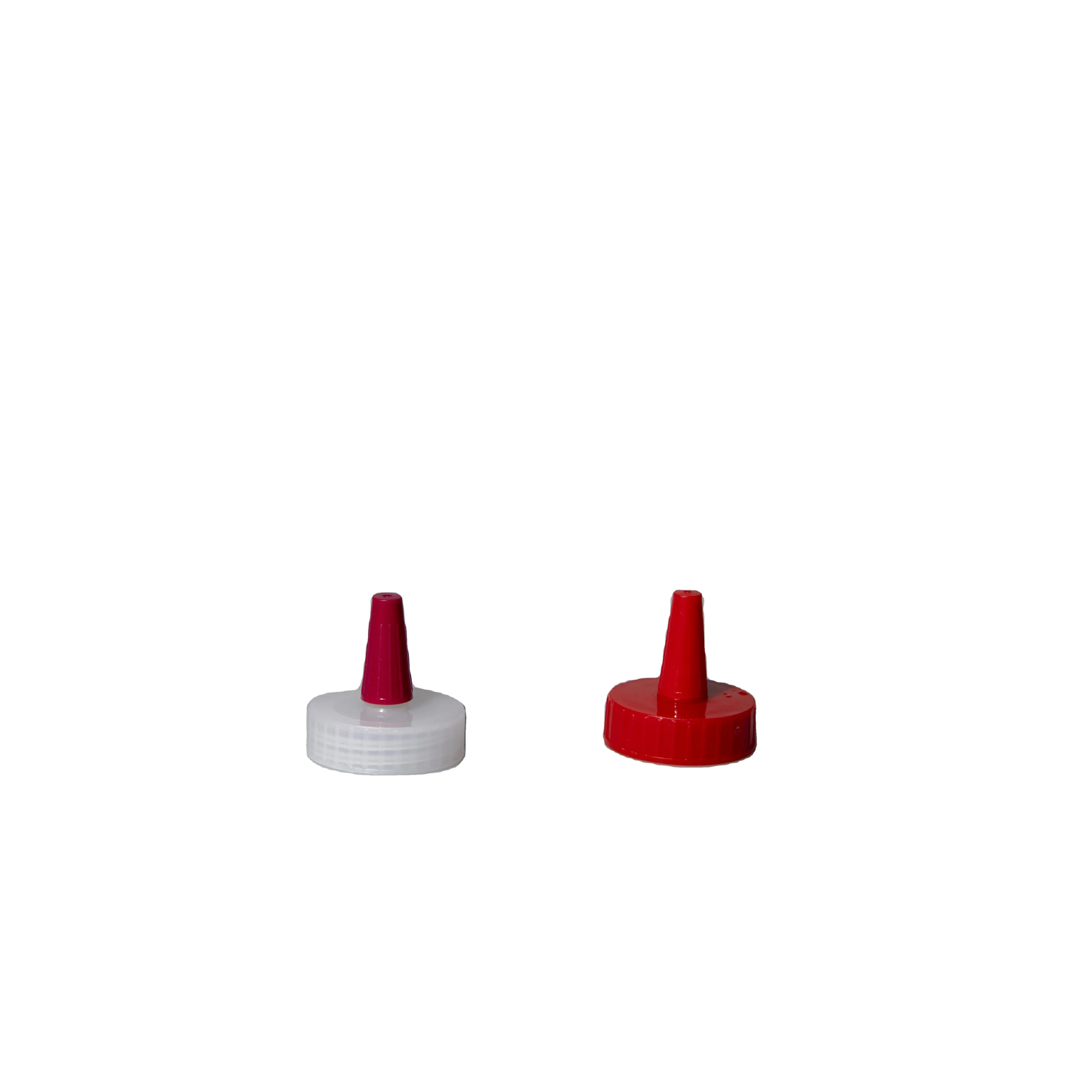 Chinese suppliers 38mm LDPE ketchup tomato sauce cap Pointed mouth cap plastic 38-400 twist top cap for bottles