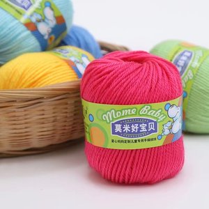 <strong>Cotton</strong> Blended <strong>Yarn</strong> Mommy's Good Baby 007 Velvet Wool/<strong>Cotton</strong> Hand-Knitted Super Soft Anti-Pilling Weaving Medium Thick Dyed - Product Image 5