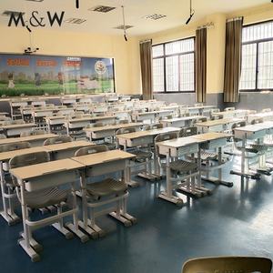 موردي الأثاث المدرسي M & W ، مدرسة واحدة مع ارتفاع قابل للتعديل مع أعلى MDF للطلاب المستخدمة - Product Image 3