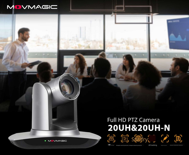 Movmagic 20UH AI Panoramic Full HD PTZ Camera 1/2.8-inch 2.07 Million pixel High-quality Image Sensor