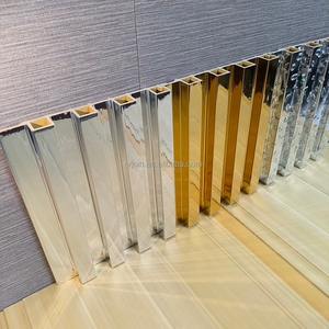 Phật sơn sang trọng thiết kế nhà 3D tấm Tường WPC rãnh nội thất Vàng Dải Nâu PVC PS nghệ thuật trang trí tường chất lượng bảng sản phẩm - Product Image 4