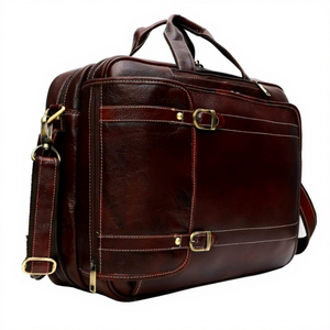 Sac bandoulière unisexe classique moderne en cuir véritable et nylon imperméable, grande capacité, fait main, personnalisable, vente en gros - Product Image 3