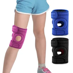 Rodilleras con soporte de resorte para niños, baloncesto, bádminton, rodilleras para correr, protectores de soporte deportivo transpirables de rótula