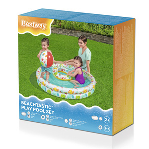 Piscina de agua <span class=keywords><strong>Bestway</strong></span> original y auténtica, piscina inflable familiar, PISCINA DE BOLAS Oceánicas para niños, pozo de arena 51124 - Product Image 2