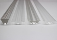 Diffuseur optique transparent pour lampes LED linéaires à extrusion, double concave asphérique, lentille SMD PC/PMMA