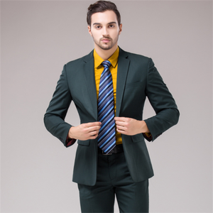 Custom Slim Fit Novio Boda Negocios Formal Caballero 2 Piezas Blazer Diseños para Set Hombres Trajes - Product Image 2
