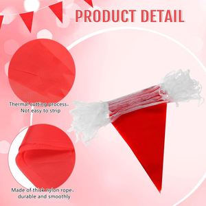 Guirlande de fanions triangulaires en tissu polyester de haute qualité, personnalisée pour la décoration de fêtes et de festivals, bannière multicolore - Product Image 3
