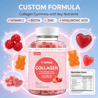 Gummies de collagène OEM 5000mg, peptides de poisson marin, biotine, beauté des cheveux, de la peau et des ongles, pectine, saveur personnalisée
