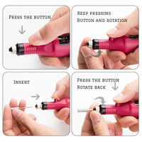 Meilleures ventes - Perceuse à ongles électrique rechargeable de qualité professionnelle, faible bruit, 30000 tr/min, en plastique, portable, pour service de manucure en salon
